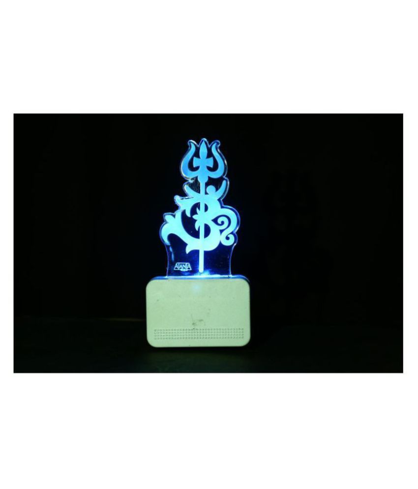     			SUPER AJANTA Om Trisul  2037 3D Night Lamp Multi - Pack of 1