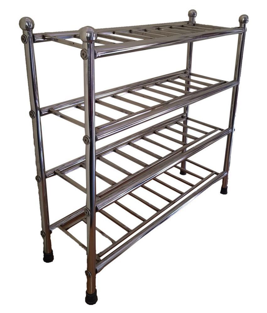 HB Enterprises Multipurpose Stainless Steel 4 Shelf Rack For Kitchen ...