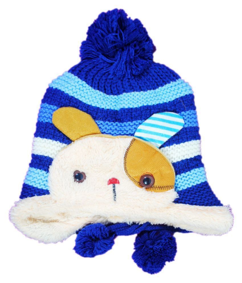 Kids Stylish Winter Cap/ Woollen Cap (Blue): Buy Online at Low Price in ...