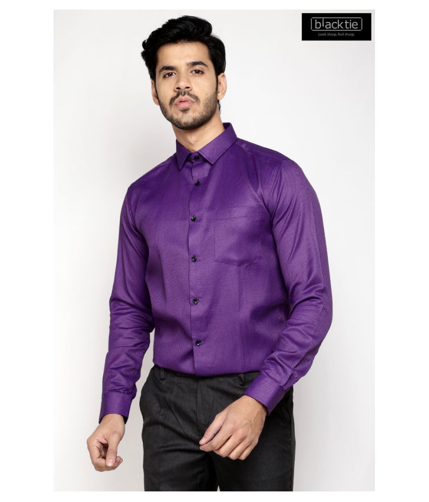 BLACKTIE by Vishal Mega Mart Cotton Blend Purple Prints Party wear