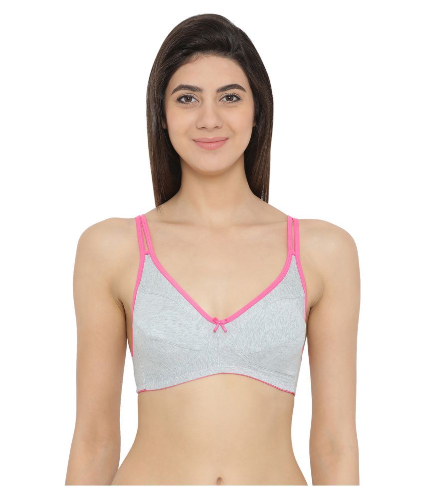     			Clovia Cotton Non Padded Women's Everyday Bra ( Grey )