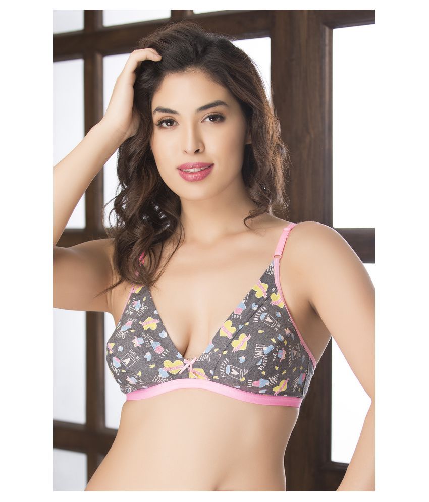     			Clovia Cotton Non Padded Women's Everyday Bra ( Grey )