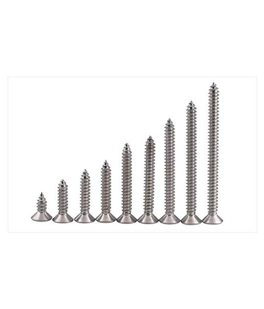 Spider Dry Wall Screws (Self Tapping) with Nickel Finish size 8 x 65mm (DWS4265N) Pack of 500 Pcs.
