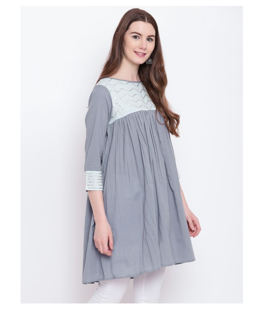 grey colour ki frock