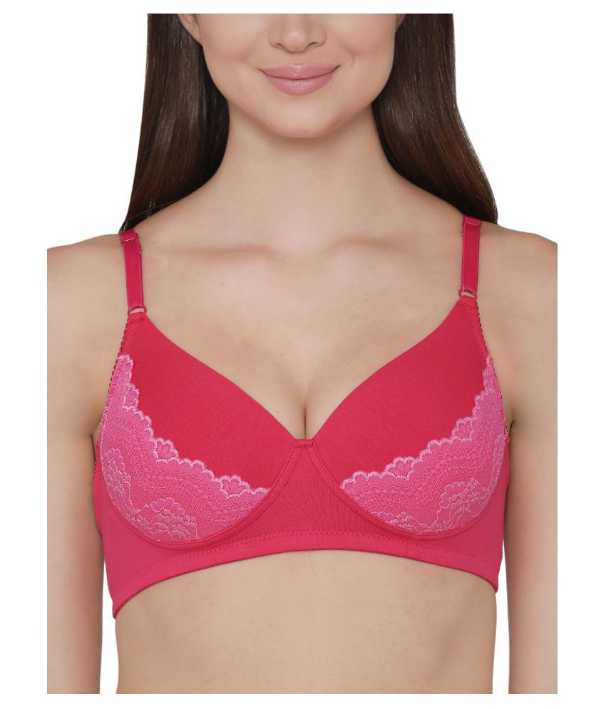     			Clovia Cotton Everyday Bra - Pink