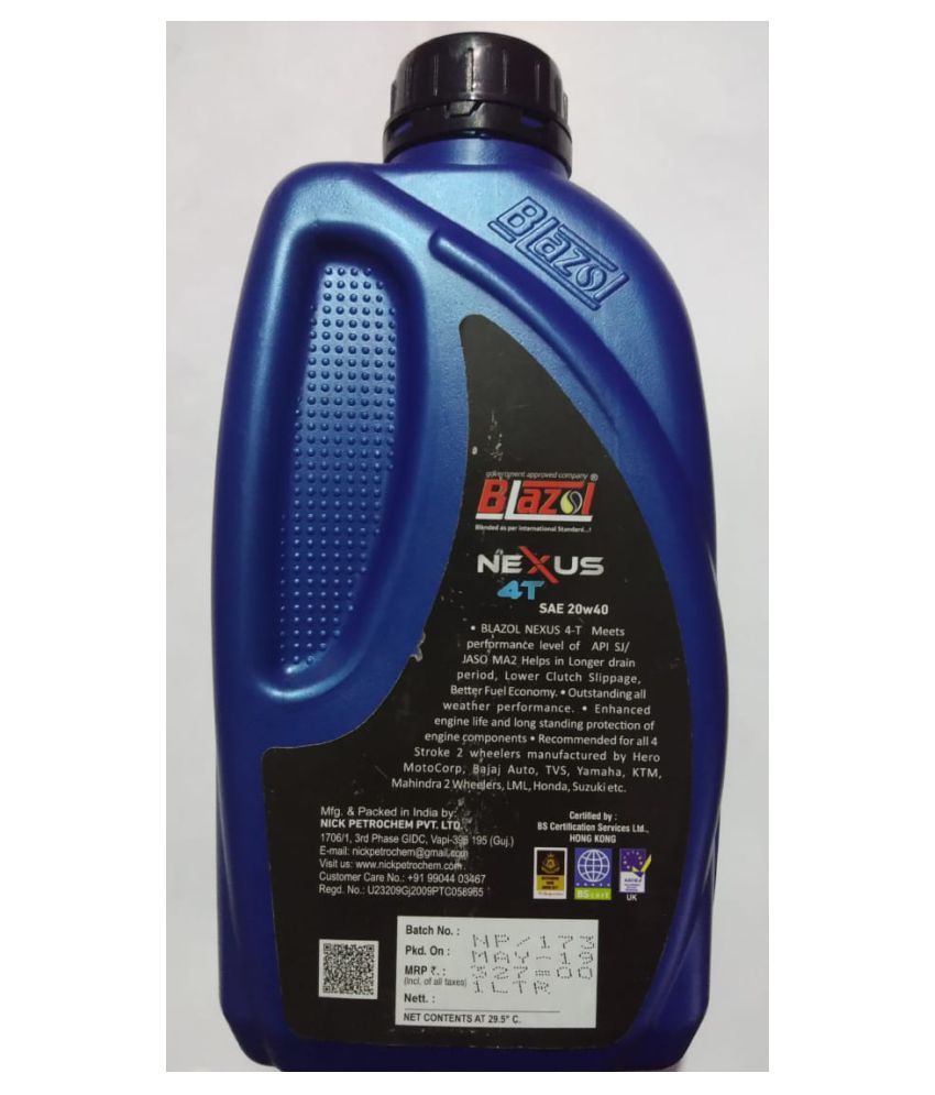 Blazol Nexus 4t Engine Oil For Bike Buy Blazol Nexus 4t Engine Oil For Bike Online At Low Price In India On Snapdeal