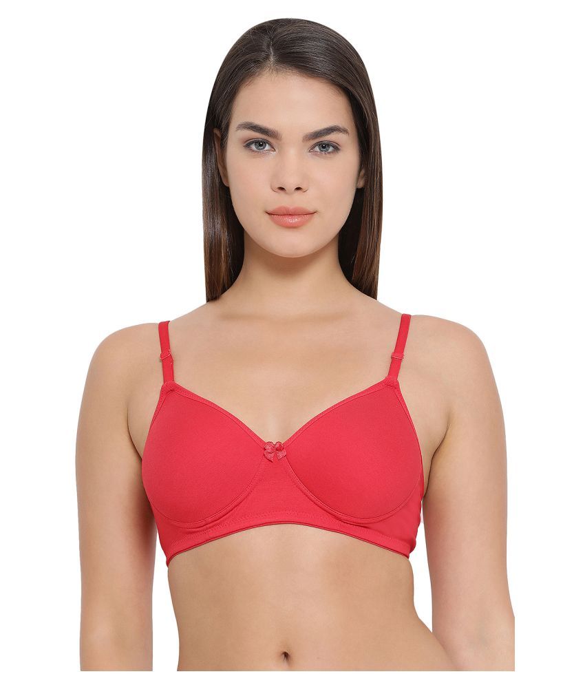     			Clovia Cotton T-Shirt Bra - Red