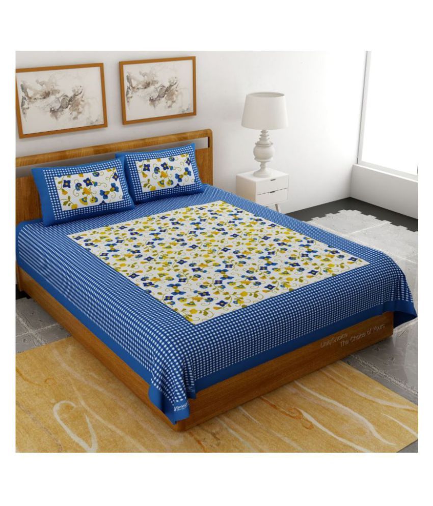     			Bombay Spreads Cotton Double Bedsheet with 2 Pillow Covers