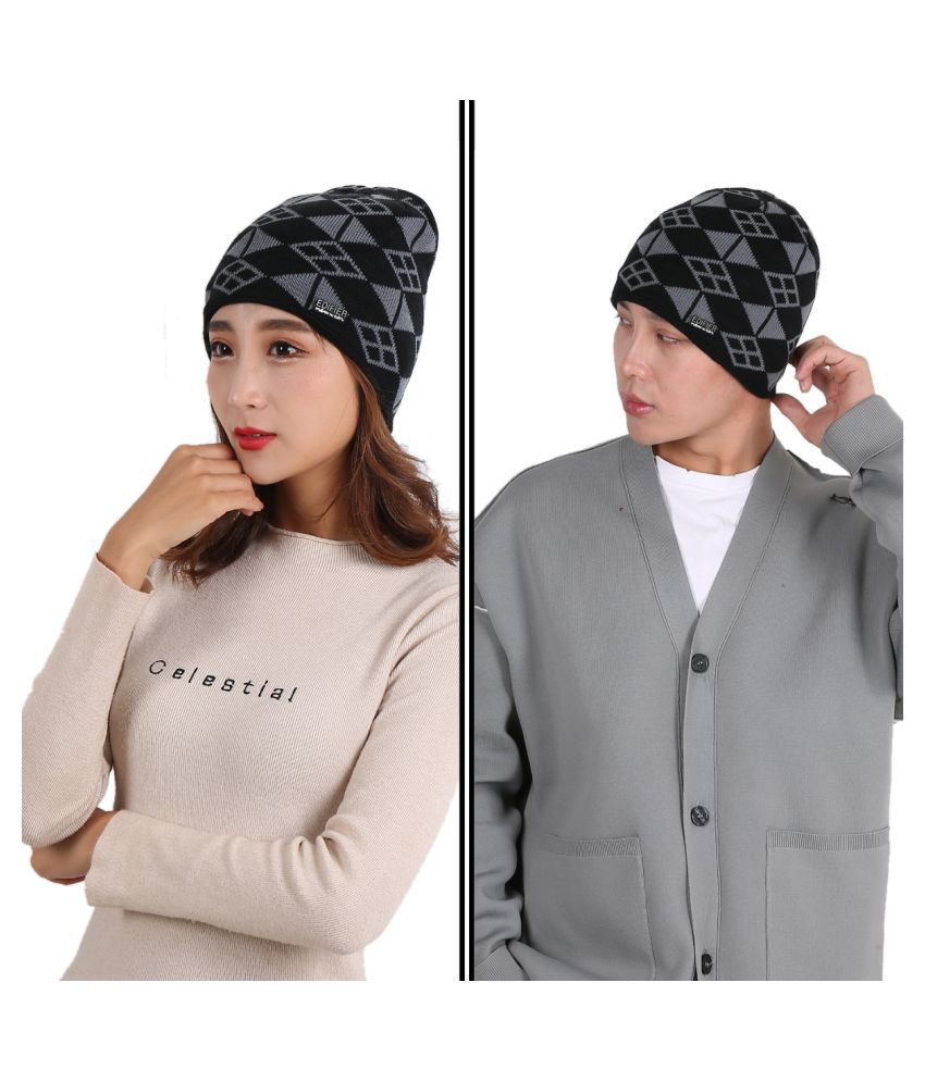 Edifier Woollen Winter Cap for Men & Women (Pack of 1)