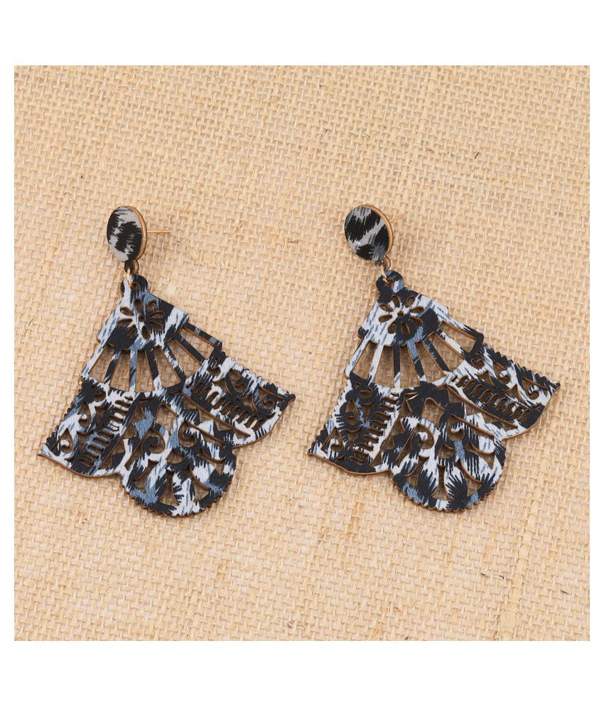     			SILVER SHINE Wonderful Attractive  Wooden Light Weight  Earrings for Girls and Women.
