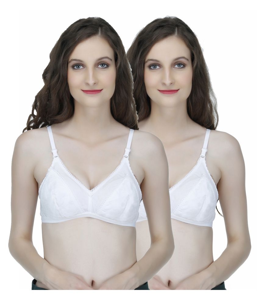 Buy Elina Cotton T Shirt Bra White Online At Best Prices In India Snapdeal