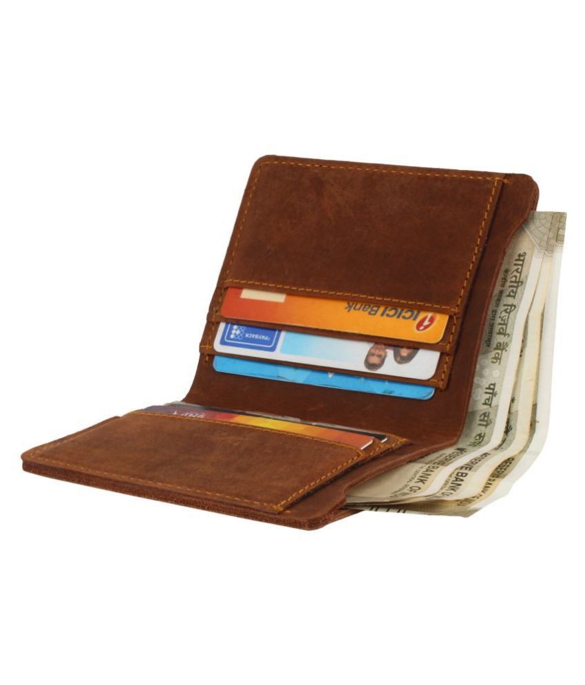 A I Genuine Leather Leather Brown Casual Regular Wallet: Buy Online at Low Price in India - Snapdeal