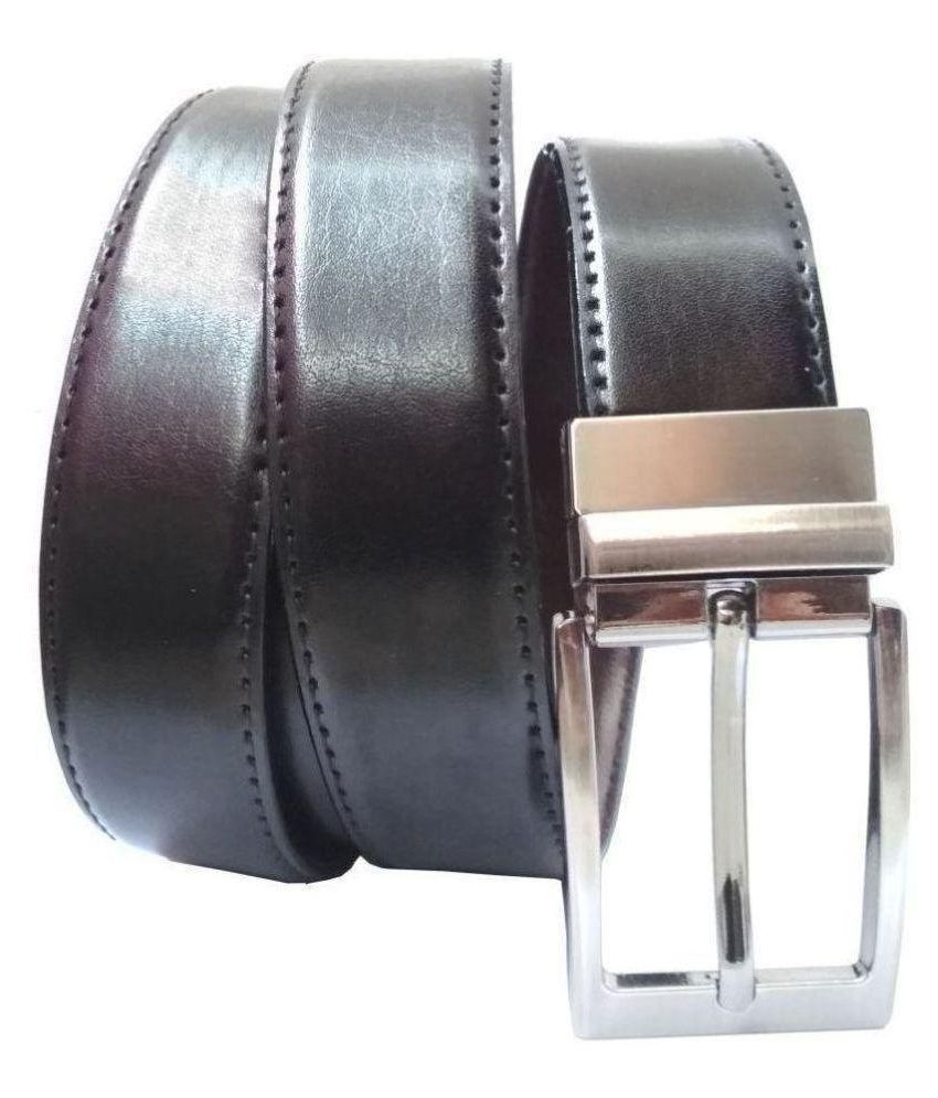     			Runsi Black Faux Leather Formal Belt