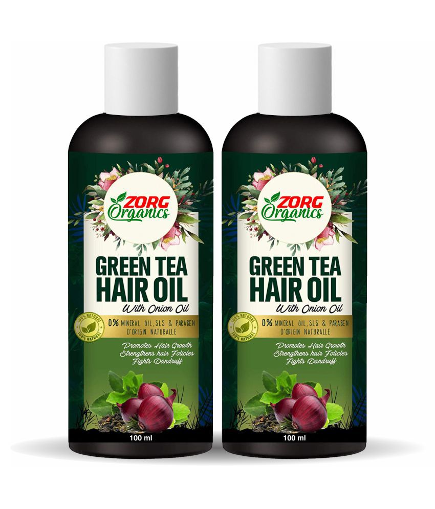     			Zorg Organics Green Tea Hair Oil with Onion Oil for Hair Improvement 200 mL Pack of 2