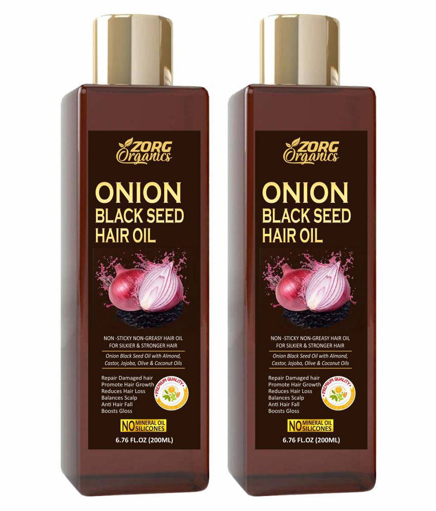     			Zorg Organics Onion Black Seed Hair Oil 400 mL Pack of 2
