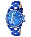 Mikado - Blue Leather Analog Womens Watch