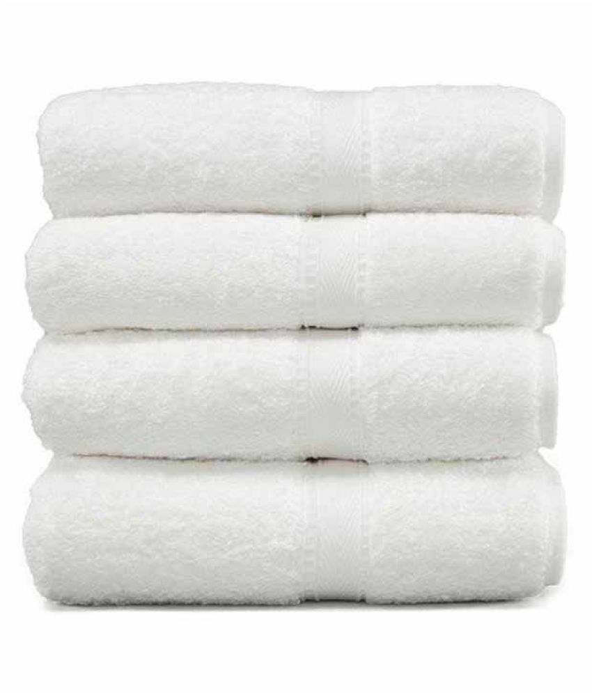    			Fresh From Loom Set of 4 Terry Bath Towel White