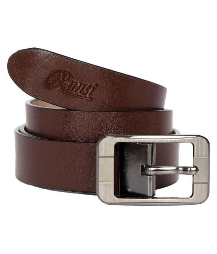     			Runsi Brown Leather Formal Belt