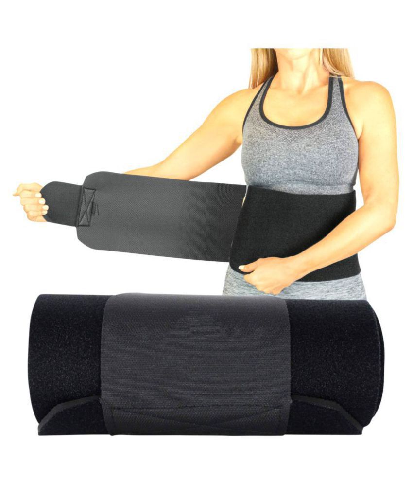 Slim Belt for Men and Women || Slim Sweat Belt Body Shaper - Free Size (Black Color) 1 Pcs