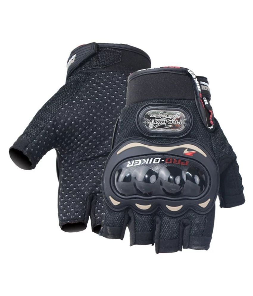 biker gloves half cut