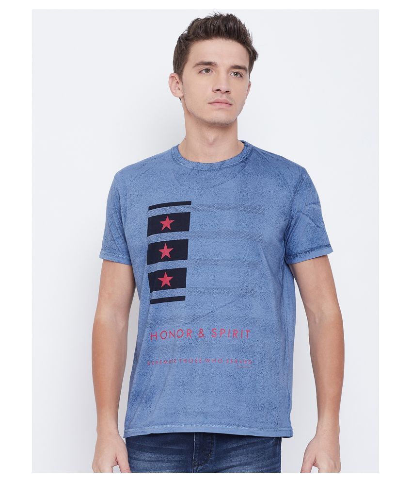     			Duke Cotton Blue Solids T-Shirt