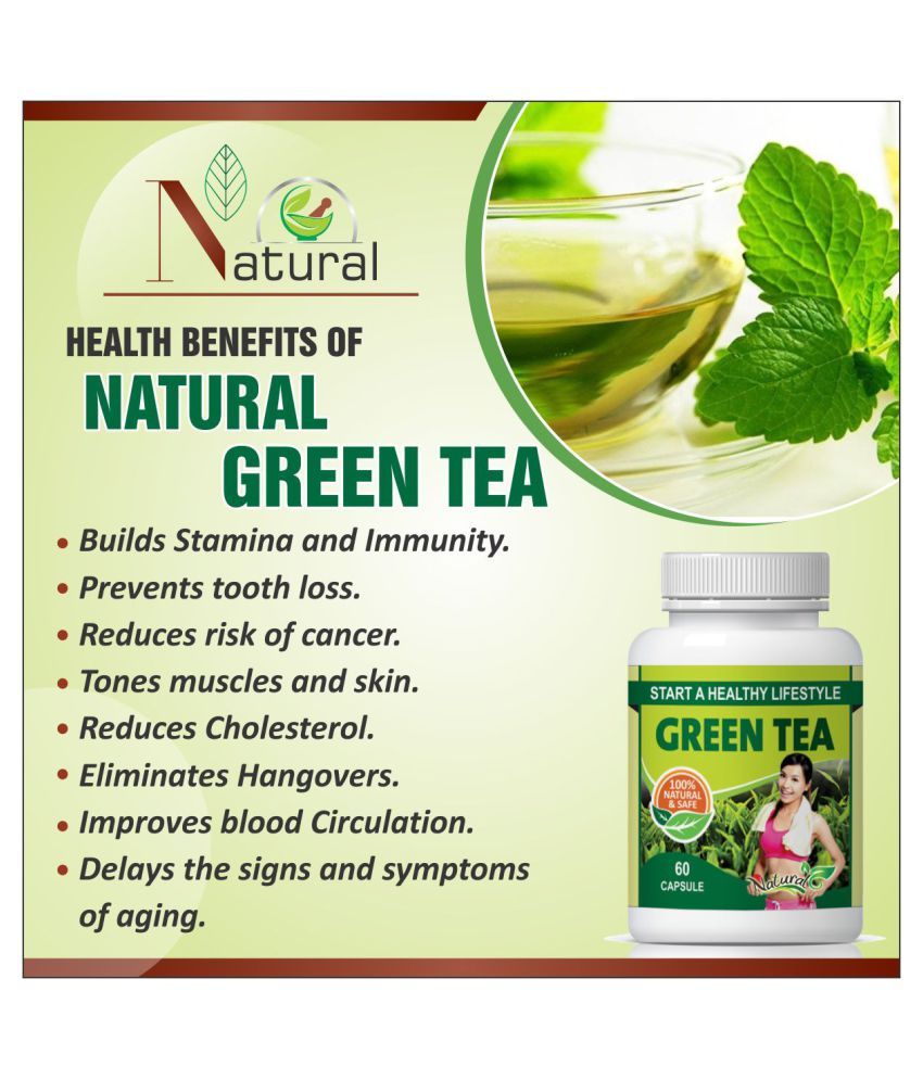 Natural green tea for weight loss capsules 100% Ayurvedic 60 no.s ...