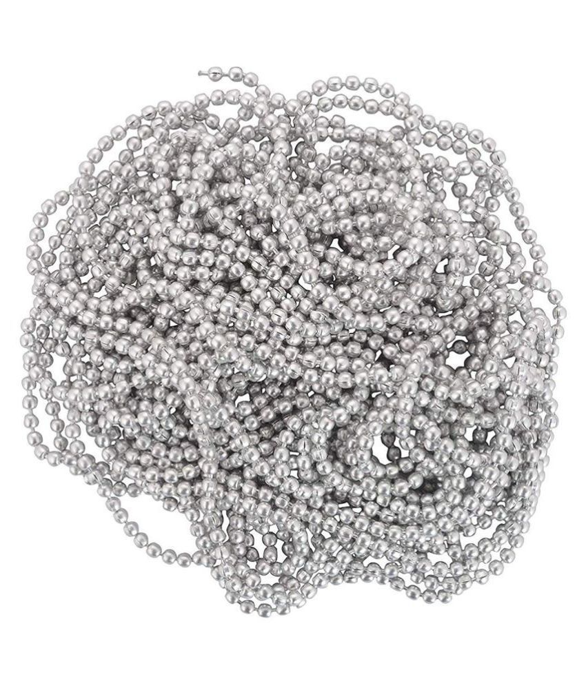     			Vardhman Jewellery Making Ball/Stone Chain Wholesale Pack 10 MTS,Color Silver,Size 1.5 mm,Decorating & Craft Work.