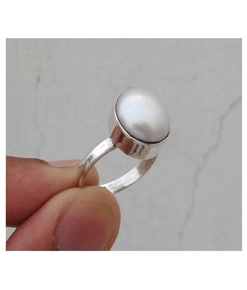 3-10ct Natural South Sea Pearl moti Gemstone Ring in Sterling Silver Metal  for Vedic Astrology Moon Planet June Birthstone Rashi Ratan - Etsy Canada