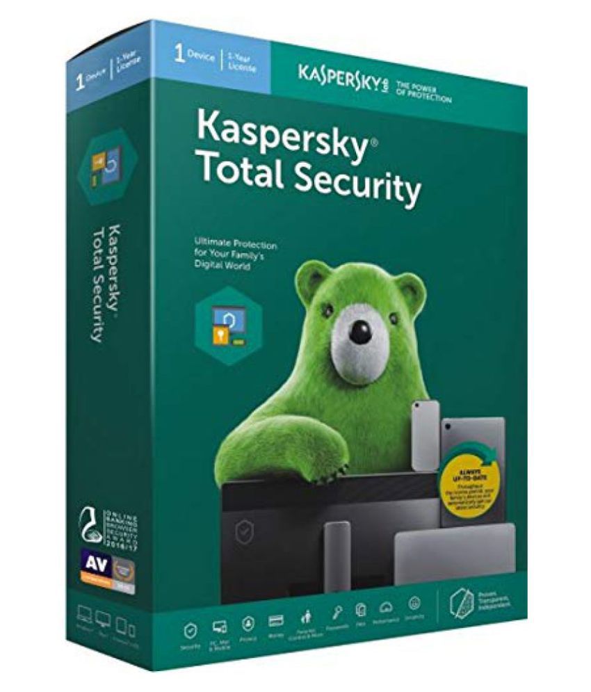 Kaspersky Total Security Latest Version- 1 User, 1 Year (Email Delivery No CD)