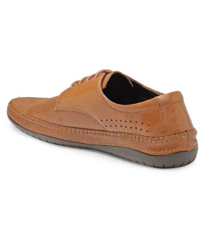 franco leone tan derby shoes