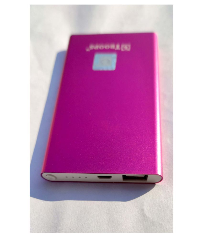 Troops 8000 mAh Li Polymer Power  Bank  Pink  Power  Banks  