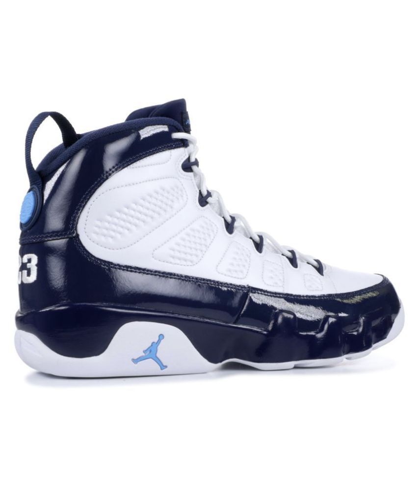 retro 9 blue white