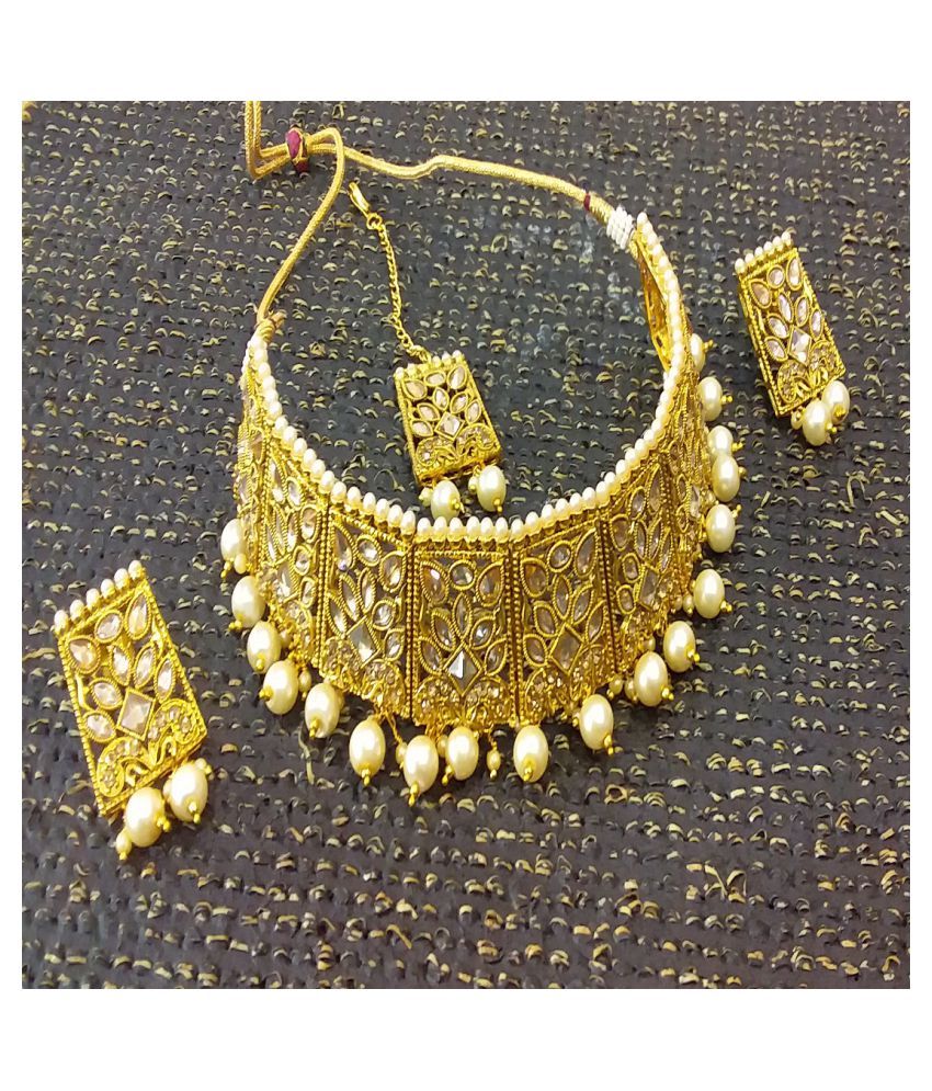 Ankur Imitation Jewellery Brass Golden 