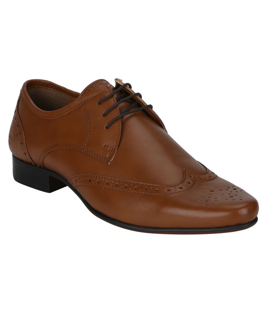 Bond Street By Red Tape Brogue Non-Leather Tan Formal Shoes Price in ...