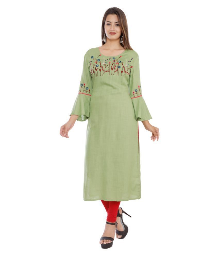 green rayon kurti