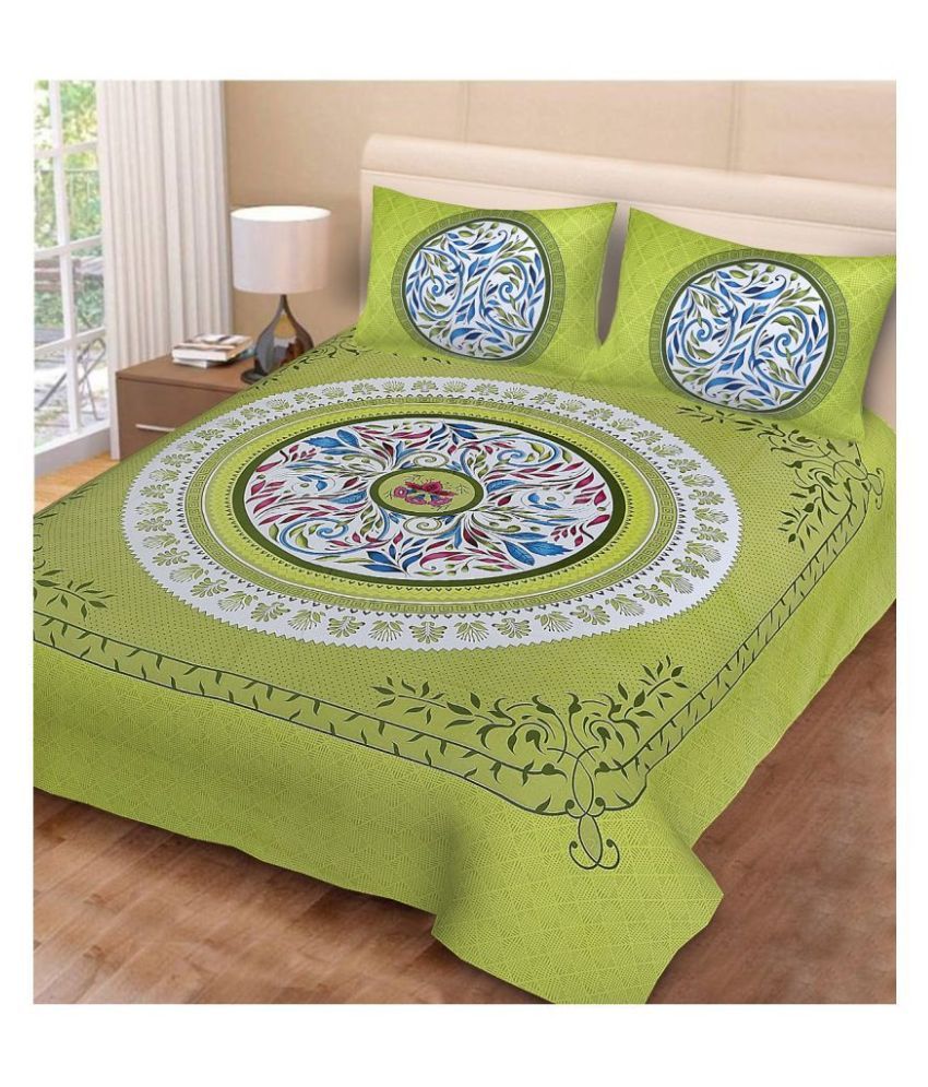 Quilt 'N' RAZAI Cotton Double Bedsheet with 2 Pillow Covers Buy Quilt