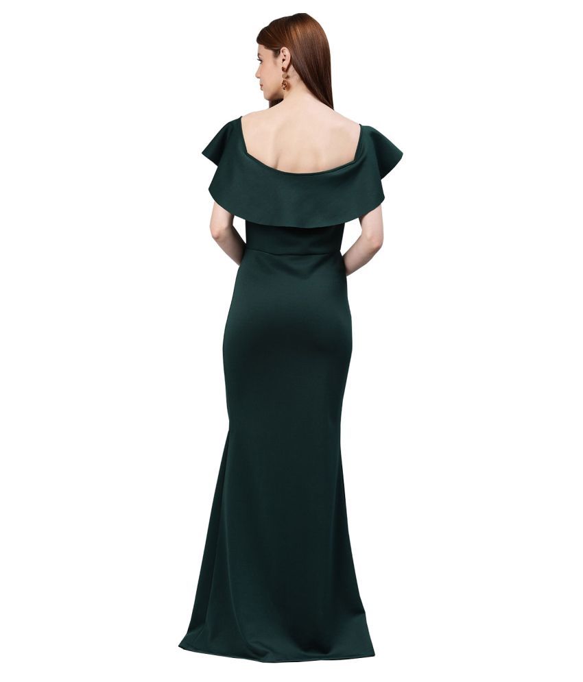 emblaze Green Scuba Gown - Buy emblaze Green Scuba Gown Online at Best ...