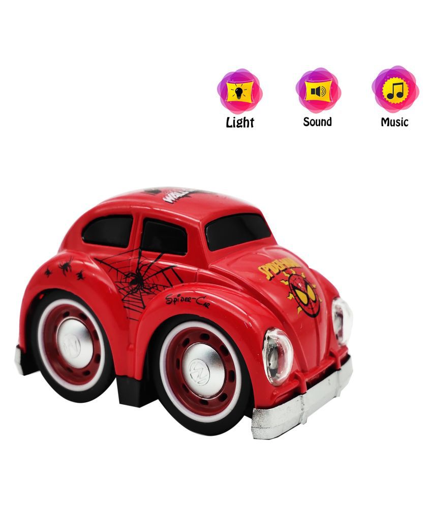 Cartoon Character Diecast Metal Car Toy with Pull Back, Light and Sound  Effects (Red) - Buy Cartoon Character Diecast Metal Car Toy with Pull Back,  Light and Sound Effects (Red) Online at