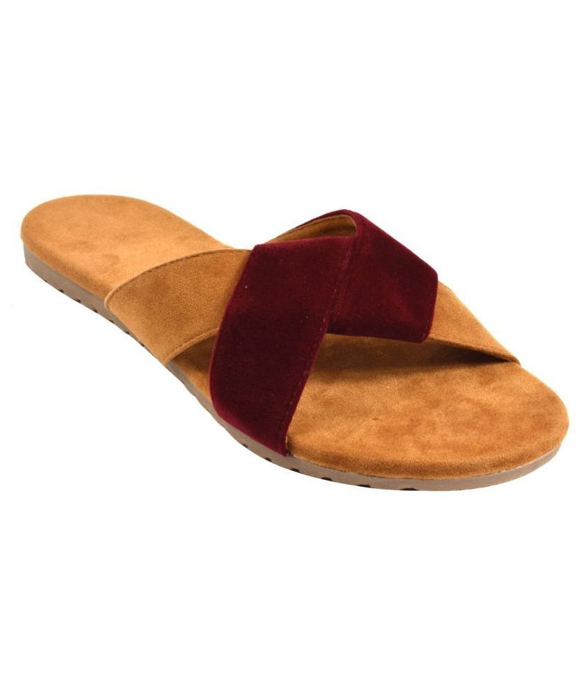 maroon pointed flats