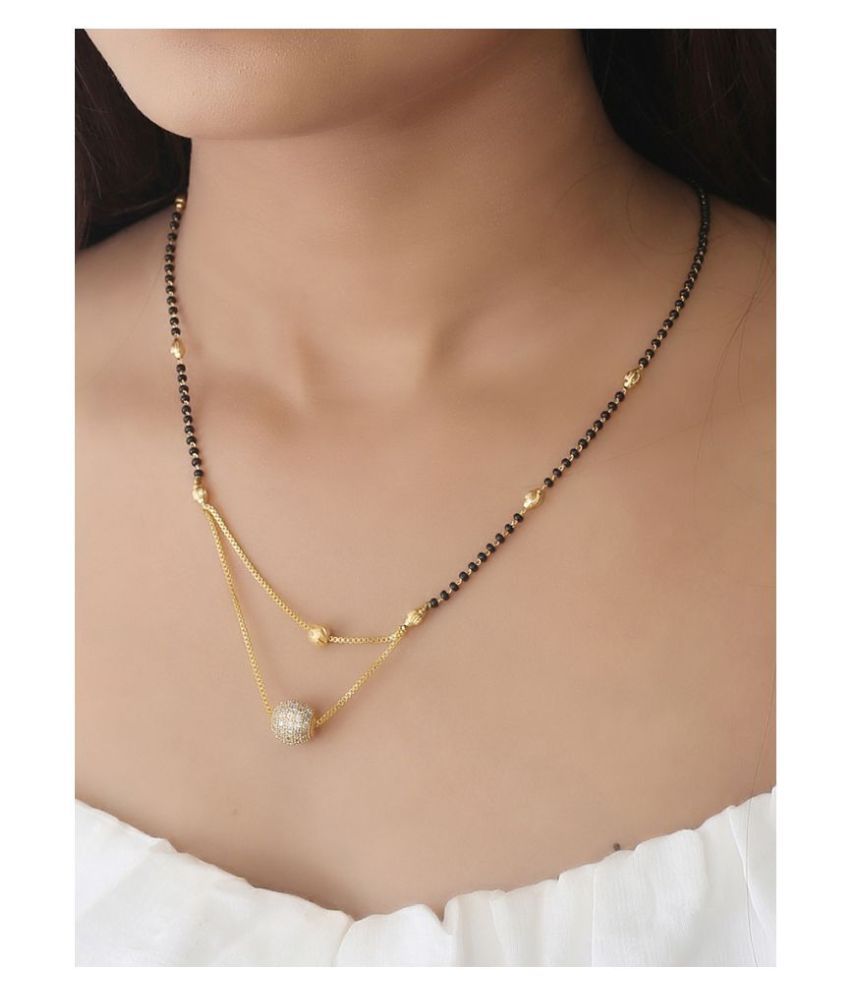 white pearl mangalsutra