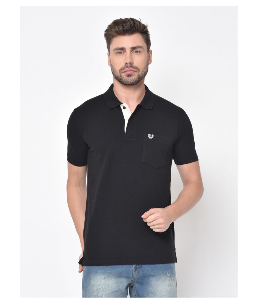     			Duke Cotton Black Solids T-Shirt