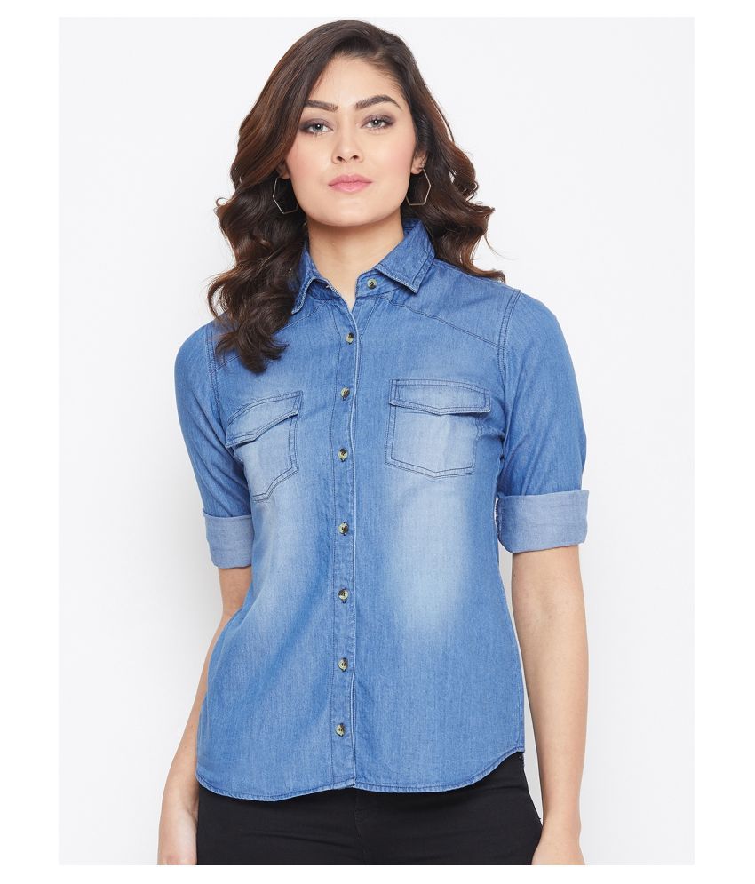 sky blue jeans shirt