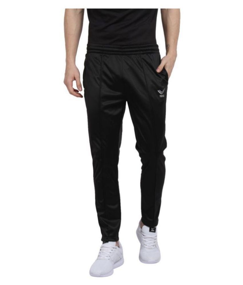 YUUKI Black Polyester Trackpants Pack of 1
