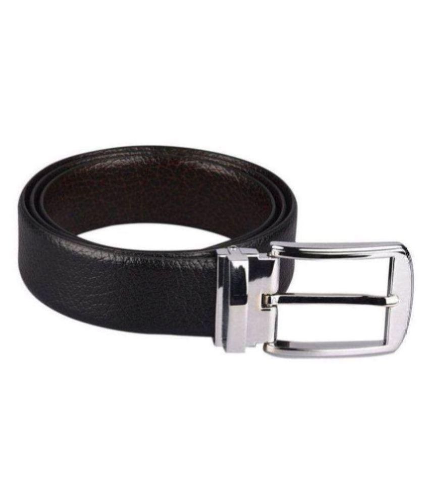     			Runsi Black Faux Leather Casual Belt