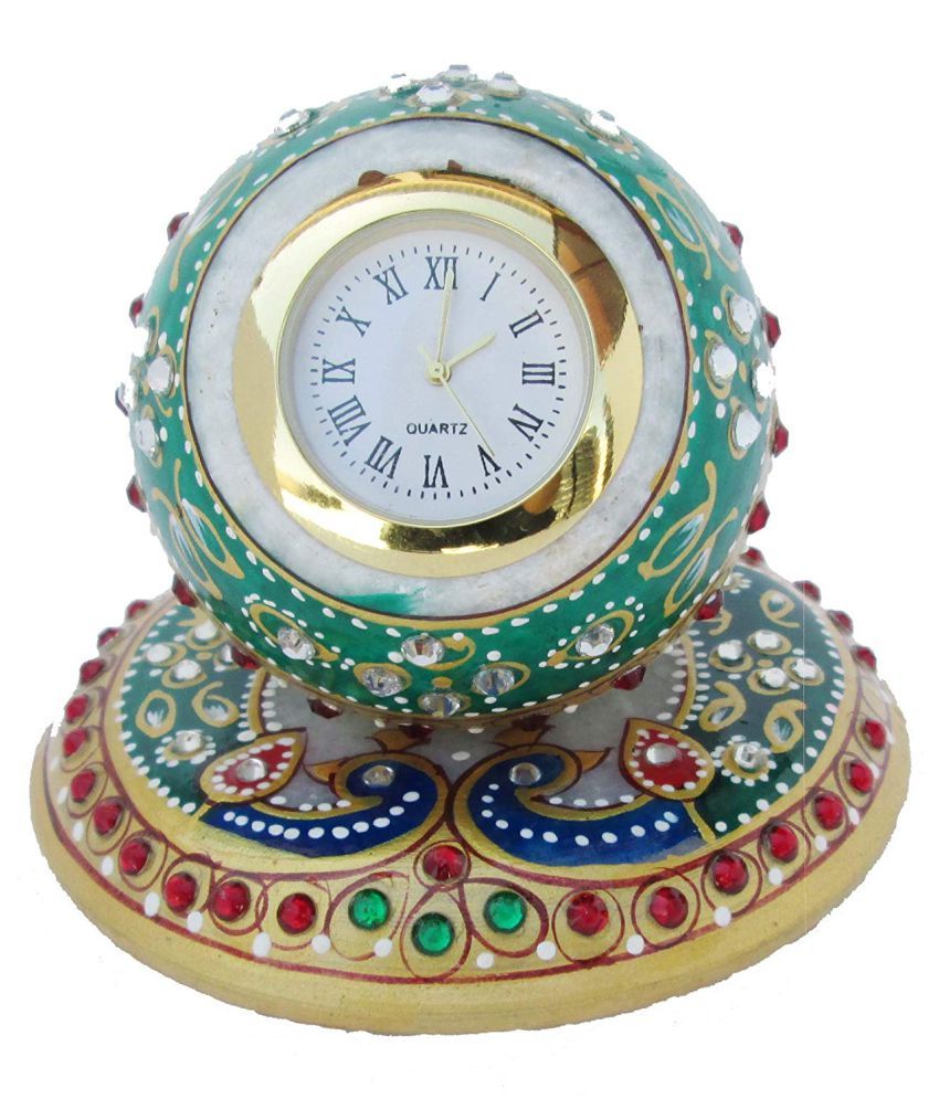 S Krishna Traders Analog Marble Table Clock Pack Of 1 Buy S Krishna Traders Analog Marble