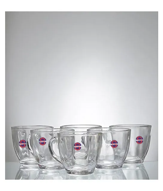 borosil glass Kitchen Bae Clay Craft Tea Cups Set of 6