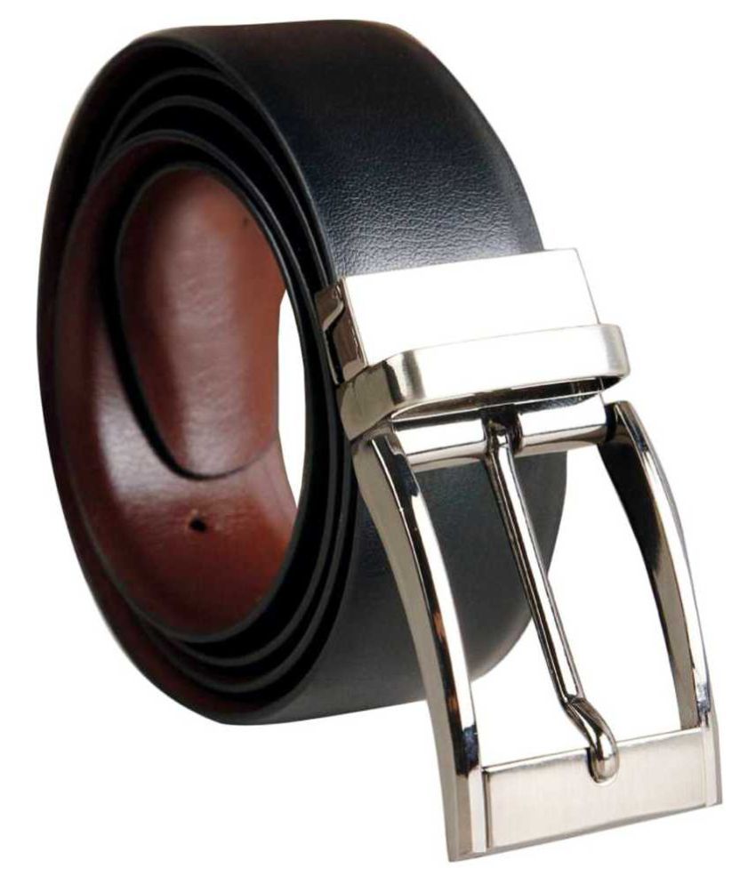     			Runsi Black Leather Formal Belt