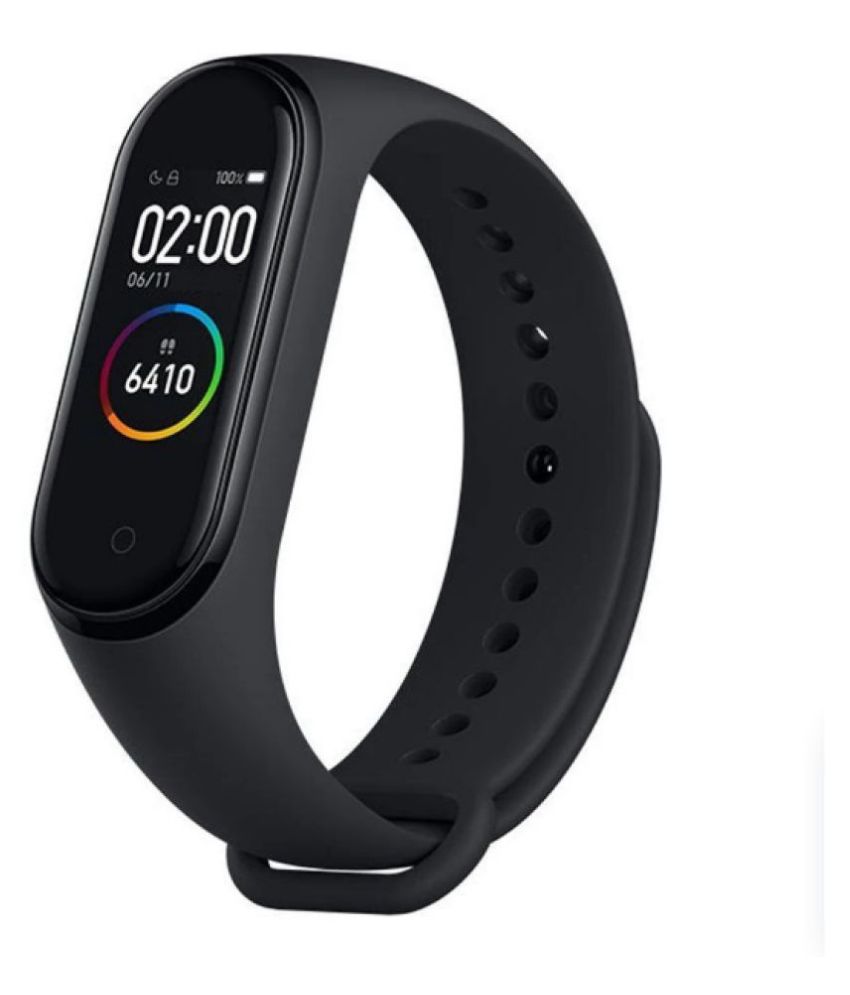 Mi Smart Band M4 Black With Free boAt Earphone With Mic - Black: Buy