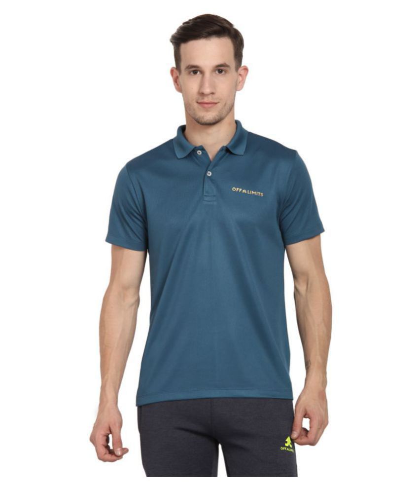     			OFF LIMITS - Blue Polyester Regular Fit Men's Sports Polo T-Shirt ( Pack of 1 )