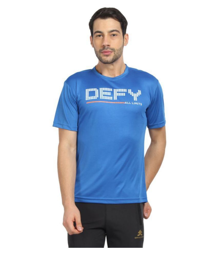     			OFF LIMITS - Blue Polyester Regular Fit Men's Sports T-Shirt ( Pack of 1 )